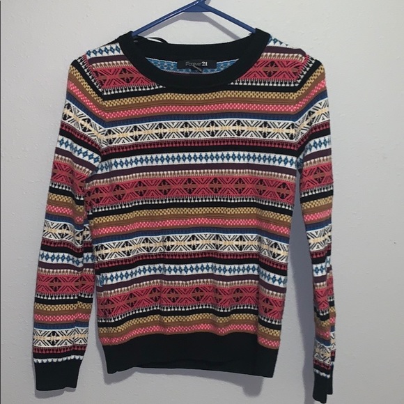 Colorful Christmas aztec symbol sweater - Picture 2 of 4